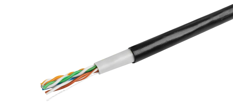 High-Speed 24AWG PVC Jacket Copper Conductor Cat5e STP LAN Ethernet Cable for Outdoor Network Use